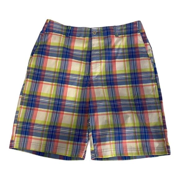 Jack Nicklaus Men's Golden Bear Shirt Gripper Waist Pastel Plaid Golf Shorts 32 - Picture 1 of 8